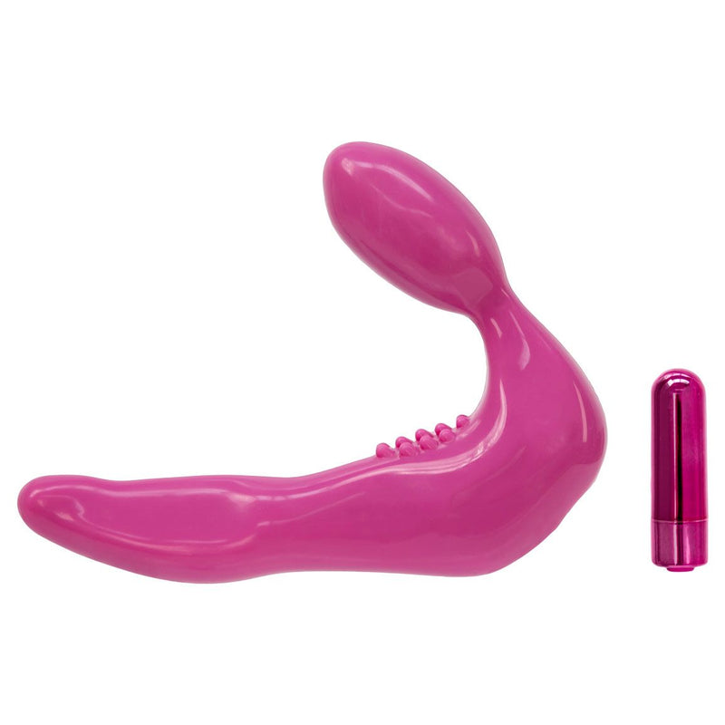 Pure Love Strapless Strap-On Vibrating Silicone Dildo