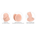 Pure Love Silicone Dildo 7.5" in Beige