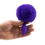 Pure Love Bunny Tail Silicone Butt Plug in Purple