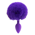 Pure Love Bunny Tail Silicone Butt Plug in Purple