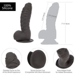 Pure Love Fantasy Silicone Dildo 7" in Black