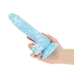 Pure Love Glow In The Dark Silicone Dildo 7.5" in Blue