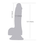 Pure Love Glow In The Dark Silicone Dildo 7.5" in Blue