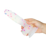 Pure Love Party Time Silicone Dildo 7.5" in Confetti