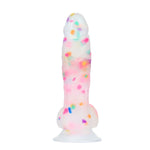 Pure Love Party Time Silicone Dildo 7.5" in Confetti