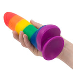 Pure Love Pride Silicone Dildo 8" in Rainbow