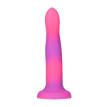 Addiction Rave 8" Glow In The Dark Dildo in Pink Purple