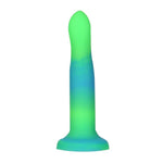 Addiction Rave 8" Glow In The Dark Dildo in Blue Green