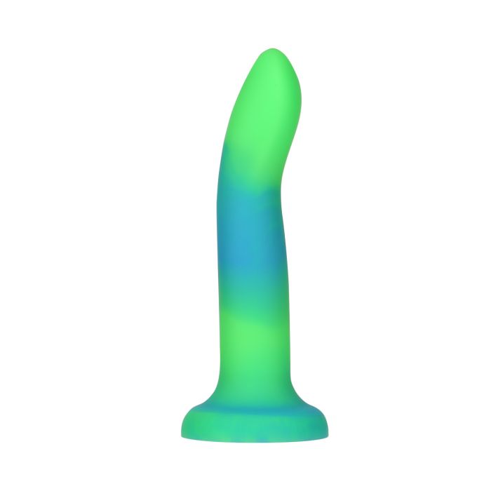 Addiction Rave 8" Glow In The Dark Dildo in Blue Green