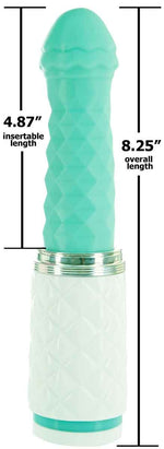 Pillow Talk Feisty Thrusting Vibrator in Teal