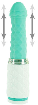 Pillow Talk Feisty Thrusting Vibrator in Teal