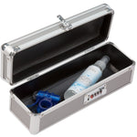 Lockable Medium Vibrator Case in Silver - Red Mansion