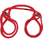 Japanese Style Bondage Cotton Rope Cuffs in Red - Red Mansion