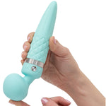 Pillow Talk Sultry Massage Wand Vibrator in Teal