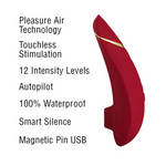 Womanizer Premium Clitoral Stimulator in Red & Gold