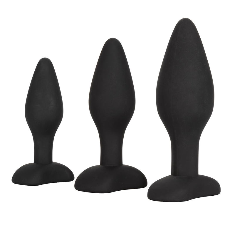 Calexotics Silicone Anal Exerciser Kit in Black