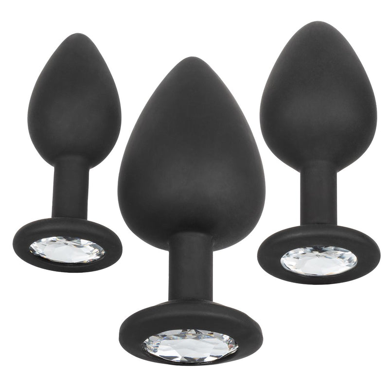 Calexotics Silicone Gem Anal Exerciser Kit in Black