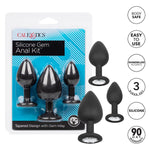 Calexotics Silicone Gem Anal Exerciser Kit in Black