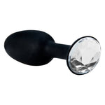 Crystal Amulet Large Silicone Butt Plug in Black