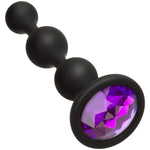 Booty Bling Jewelled Silicone Anal Beads in Purple - Red Mansion