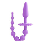 Butt-On 2-in-1 Butt Plug & Booty Beads in Purple