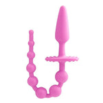 Butt-On 2-in-1 Butt Plug & Booty Beads in Pink