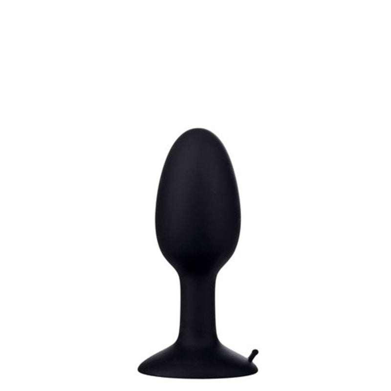 Roll Play Small Silicone Butt Plug in Black