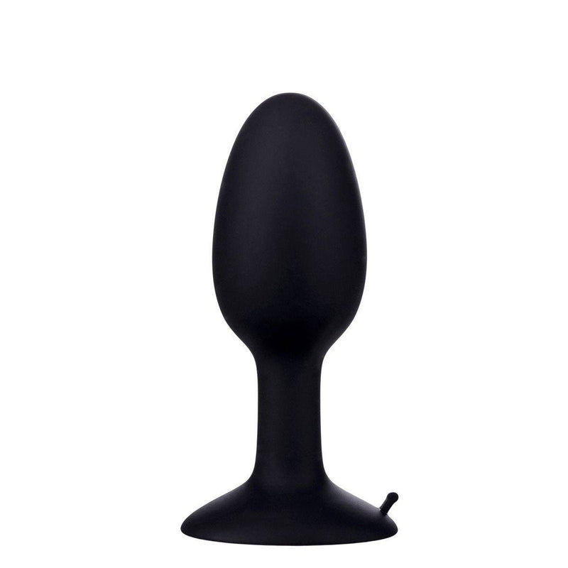 Roll Play Medium Silicone Butt Plug in Black