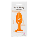 Roll Play Medium Silicone Butt Plug in Black