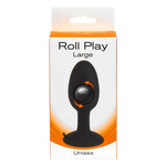 Roll Play Large Silicone Butt Plug in Black