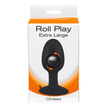 Roll Play Extra Large Silicone Butt Plug in Black