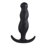 Smiling Silicone Swirl Butt Plug 3.5" in Black