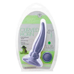 Stumpy Thumpers Curved Horn Silicone Butt Plug 4.5" in Purple