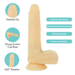 Pure Love Amazing Adam Vibrating & Rotating 7" Dildo with Remote