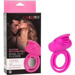 Calexotics Dual Clit Flicker Vibrating Cock Ring in Pink