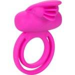 Calexotics Dual Clit Flicker Vibrating Cock Ring in Pink