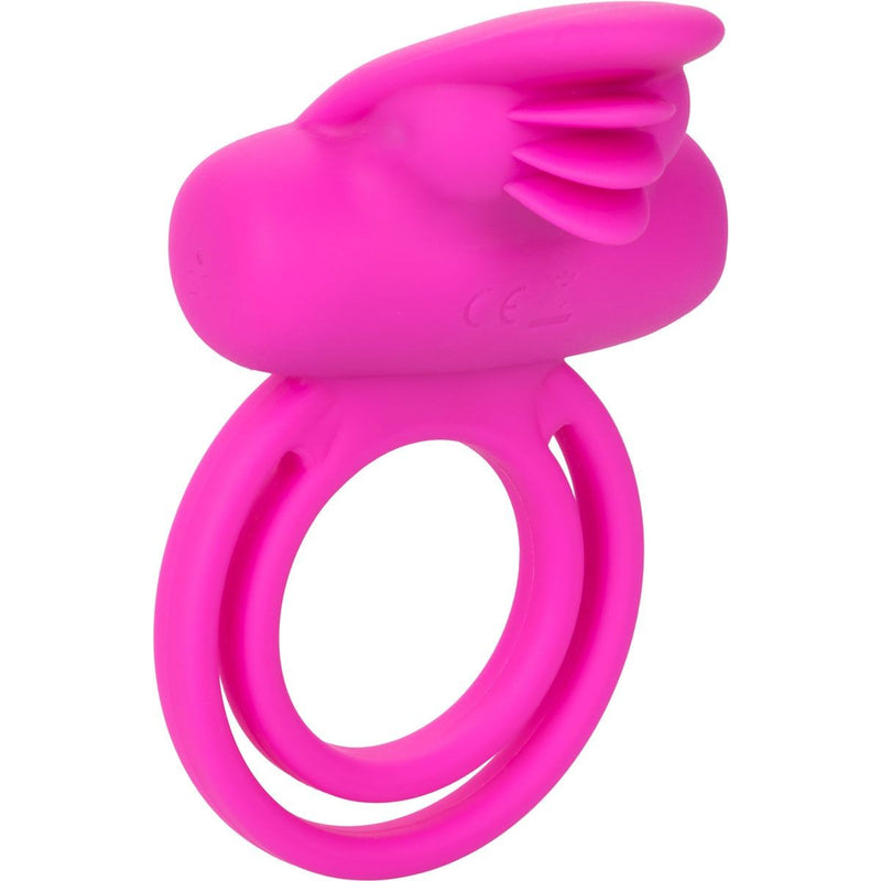 Calexotics Dual Clit Flicker Vibrating Cock Ring in Pink