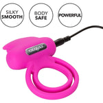 Calexotics Dual Clit Flicker Vibrating Cock Ring in Pink