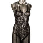 Scandal Strappy Lace Bodysuit in Black