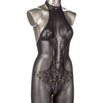 Scandal Halter Lace Bodysuit in Black