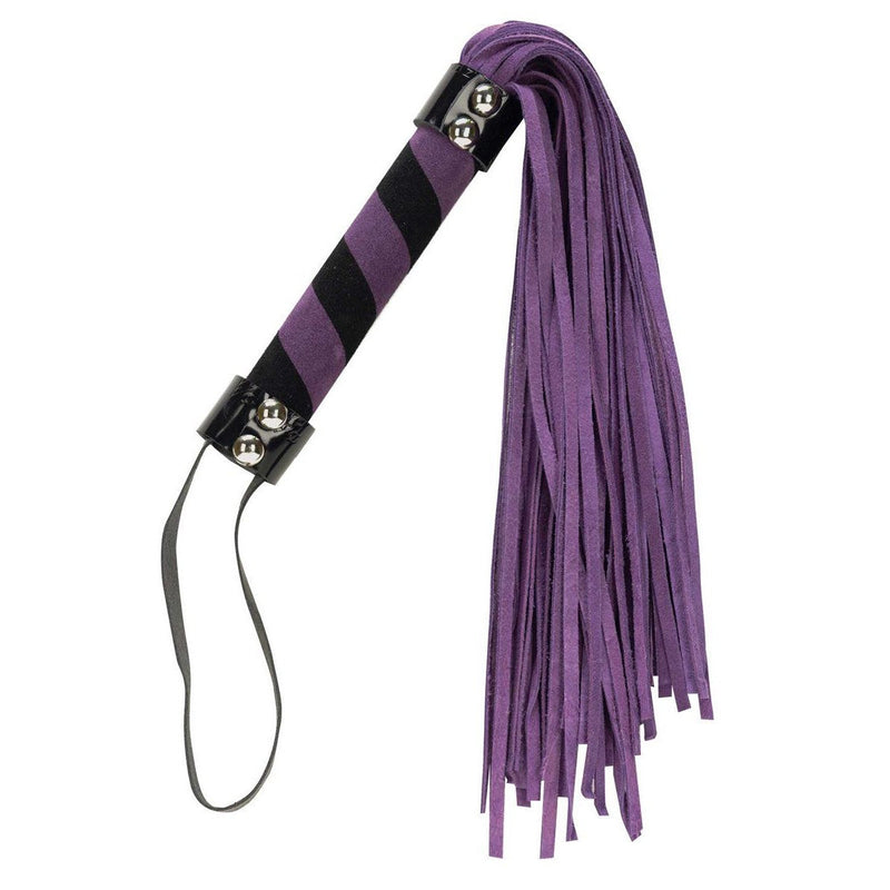 Punishment Large Bondage Flogger with Purple Suede