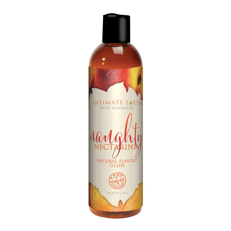 Intimate Earth Natural Flavours Lube 4 oz in Naughty Nectarines