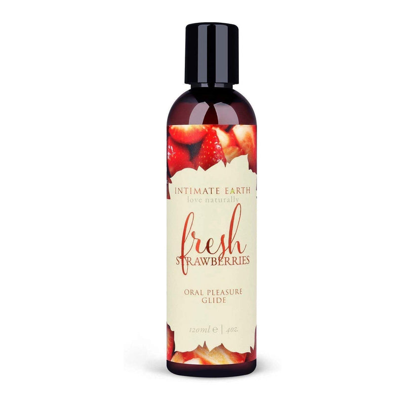 Intimate Earth Natural Flavours Lube 4 oz in Fresh Strawberries