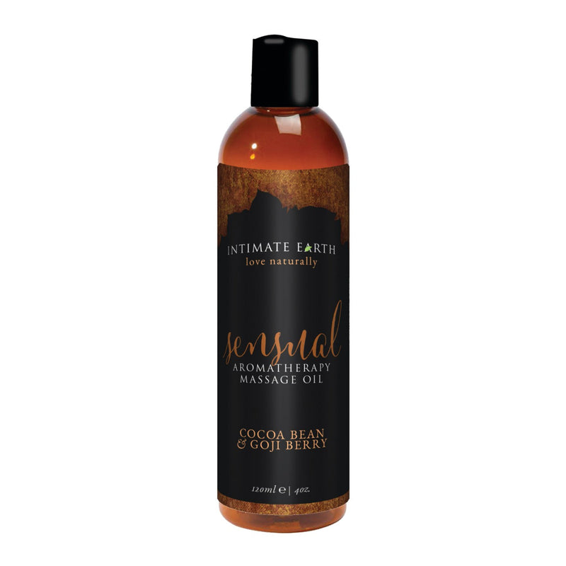 Intimate Earth Sensual Massage Oil 4 oz in Coco Bean & Goji Berry