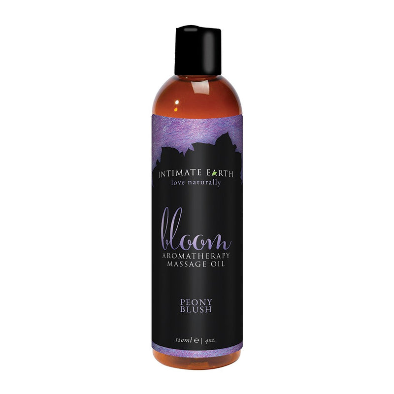 Intimate Earth Bloom Massage Oil 4 oz in Peony Blush