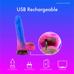 Pure Love Vibrating & Rotating Cosmic Dildo 7" with Remote