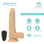 Pure Love Crazy Guy Thrusting, Vibrating & Rotating Ivory Dildo 7" with Remote