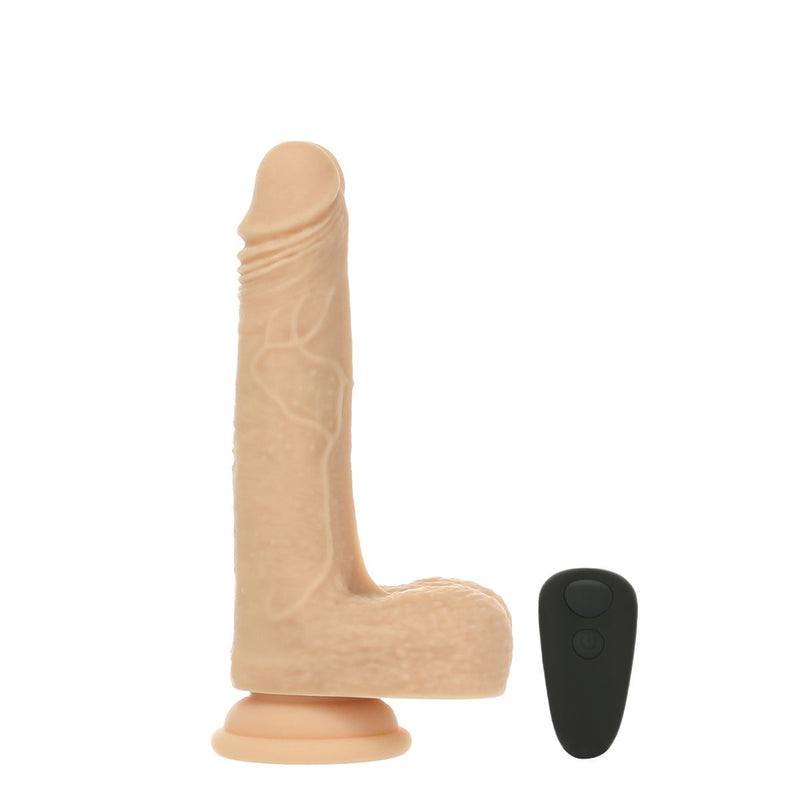 Naked Addiction The Freak Thrusting, Vibrating & Rotating Ivory Dildo 7.5" with Remote