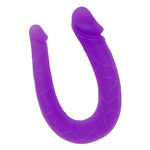 Silicone Double Penetration Dildo in Purple