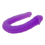 Silicone Double Penetration Dildo in Purple